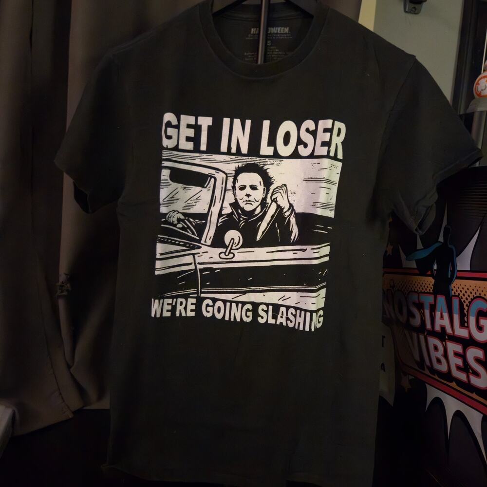 Michael Myers “Get In Loser We’re Going Slashing” Halloween Horror T-Shirt – S